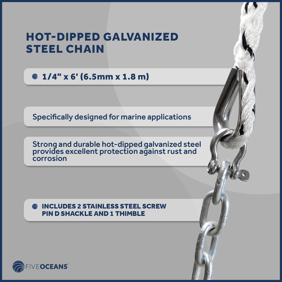 13 Lb Galvanized Fluke Boat Anchor Kit with Chain and Rope Y420