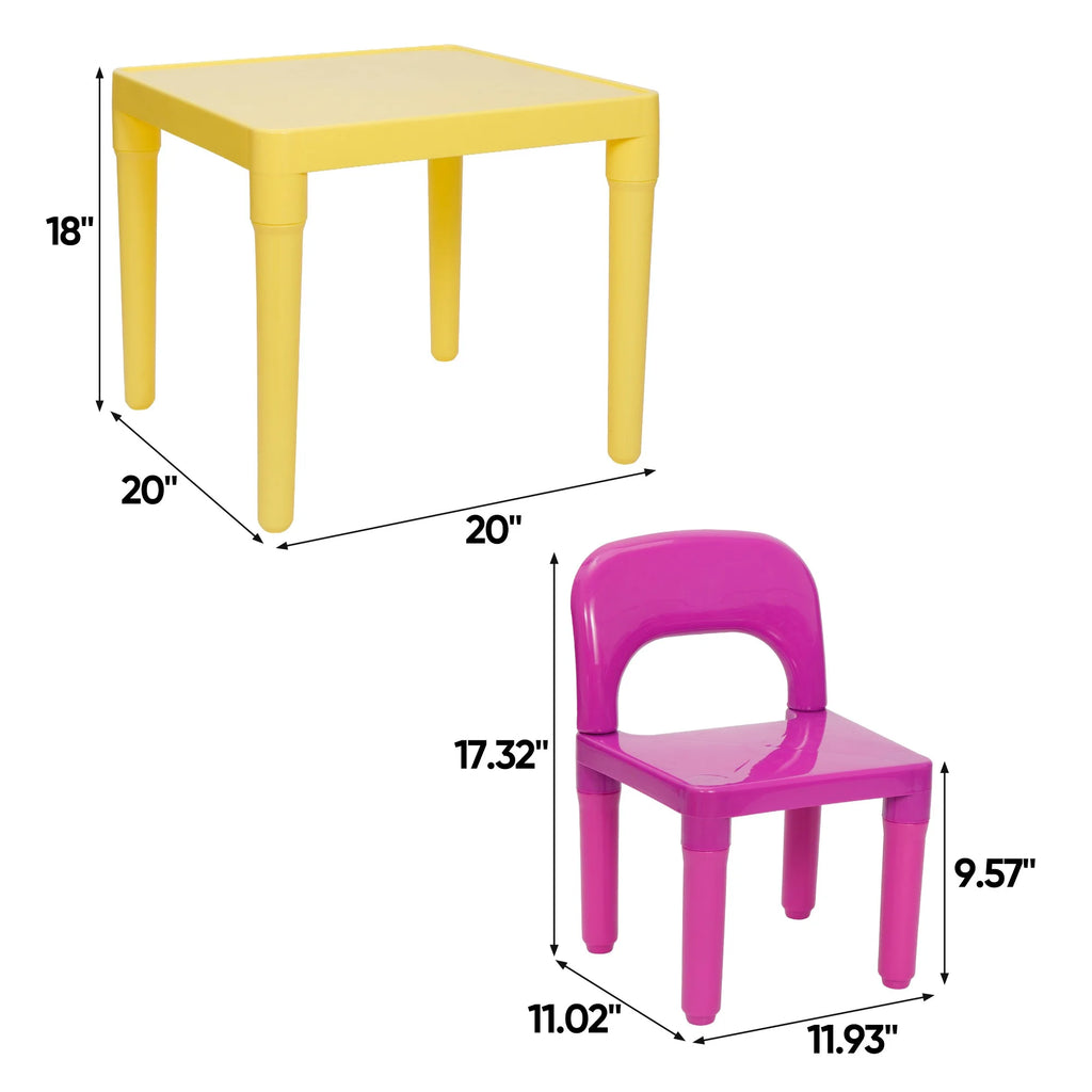 Colorful Plastic Kids Table with Four Chairs T926310