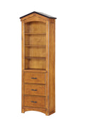 Rustic Oak Bookcase Cabinet L710