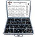 352 Pieces Black Phos Hex Cap Flange Frame Bolt & Locking Flange Nuts Assortment Kit L8867