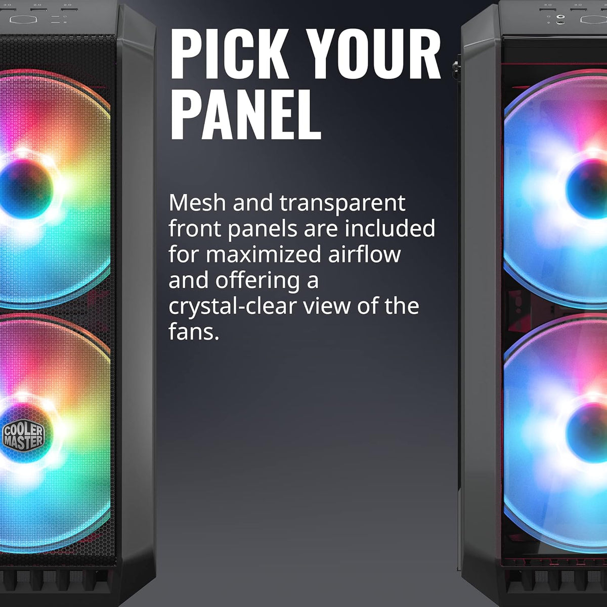 Tempered Glass Side Panel Carrying Handle RGB Fans CPU Air Cooler F643