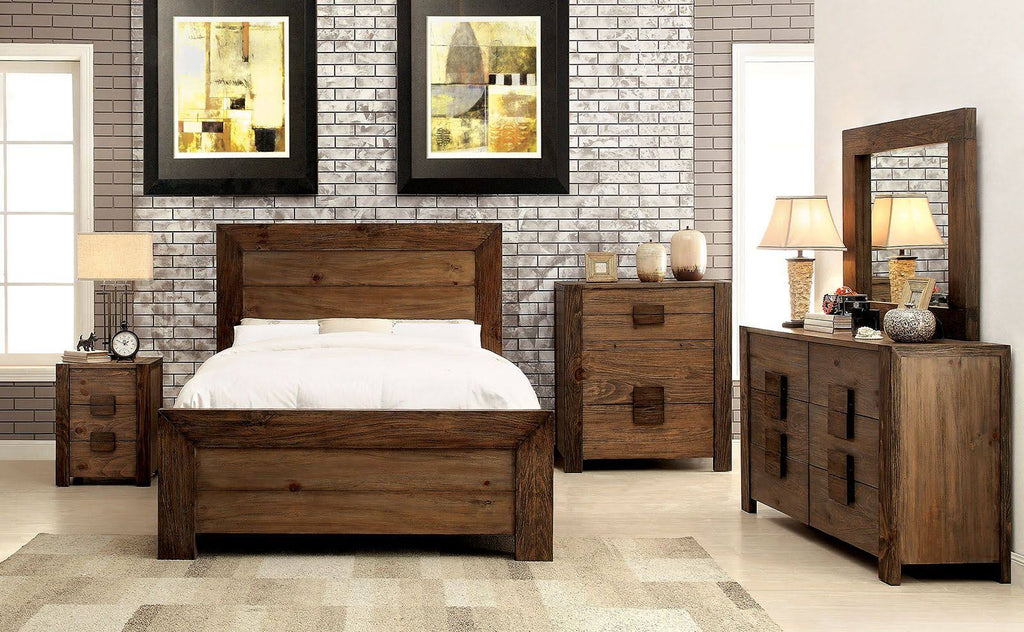 Rustic Natural King Panel Bed L69841
