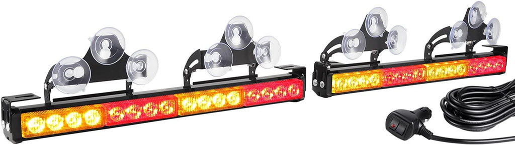 2 in 1 Blue LED Traffic Advisor Strobe Light Bar Pack of 2 D159626