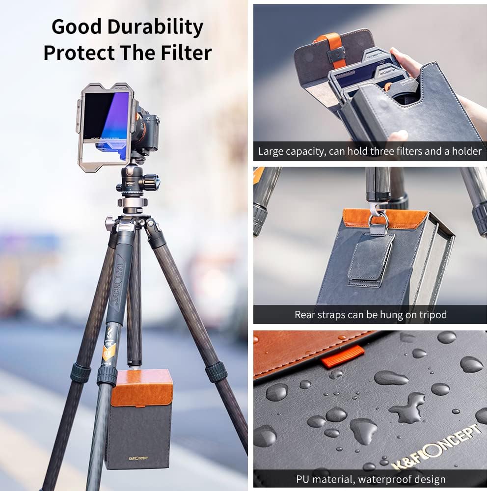 Square Filter Holder System Kit with 95mm Circular Polarizer, Square GND8 Filter, ND1000, and 4 Filter Adapter Rings J2866
