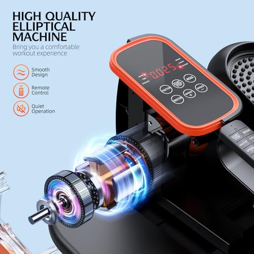 Quiet Portable Electric Seated Pedal Exerciser with Remote Control and 12 Adjustable Speeds T99620