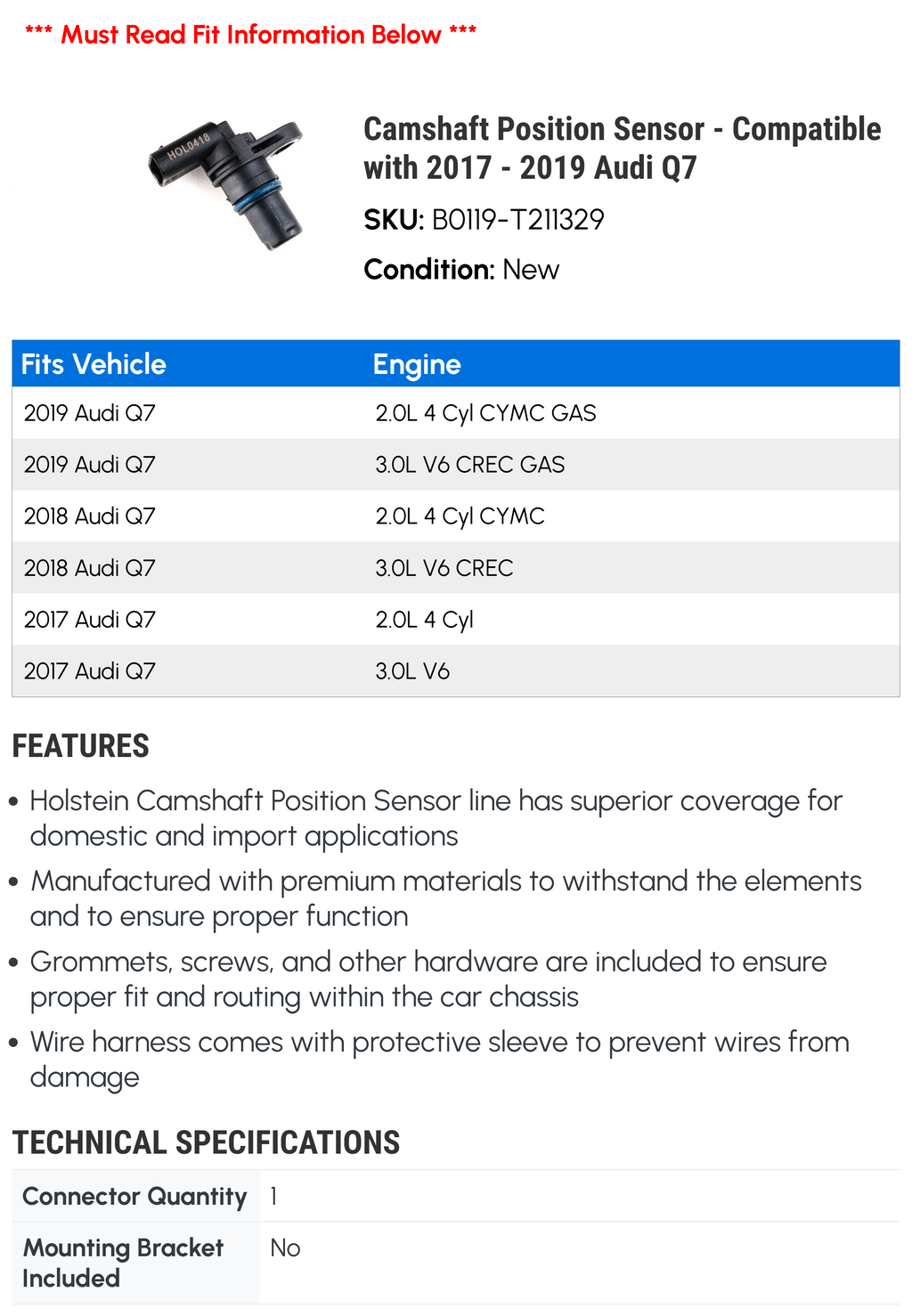 Camshaft Position Sensor D735