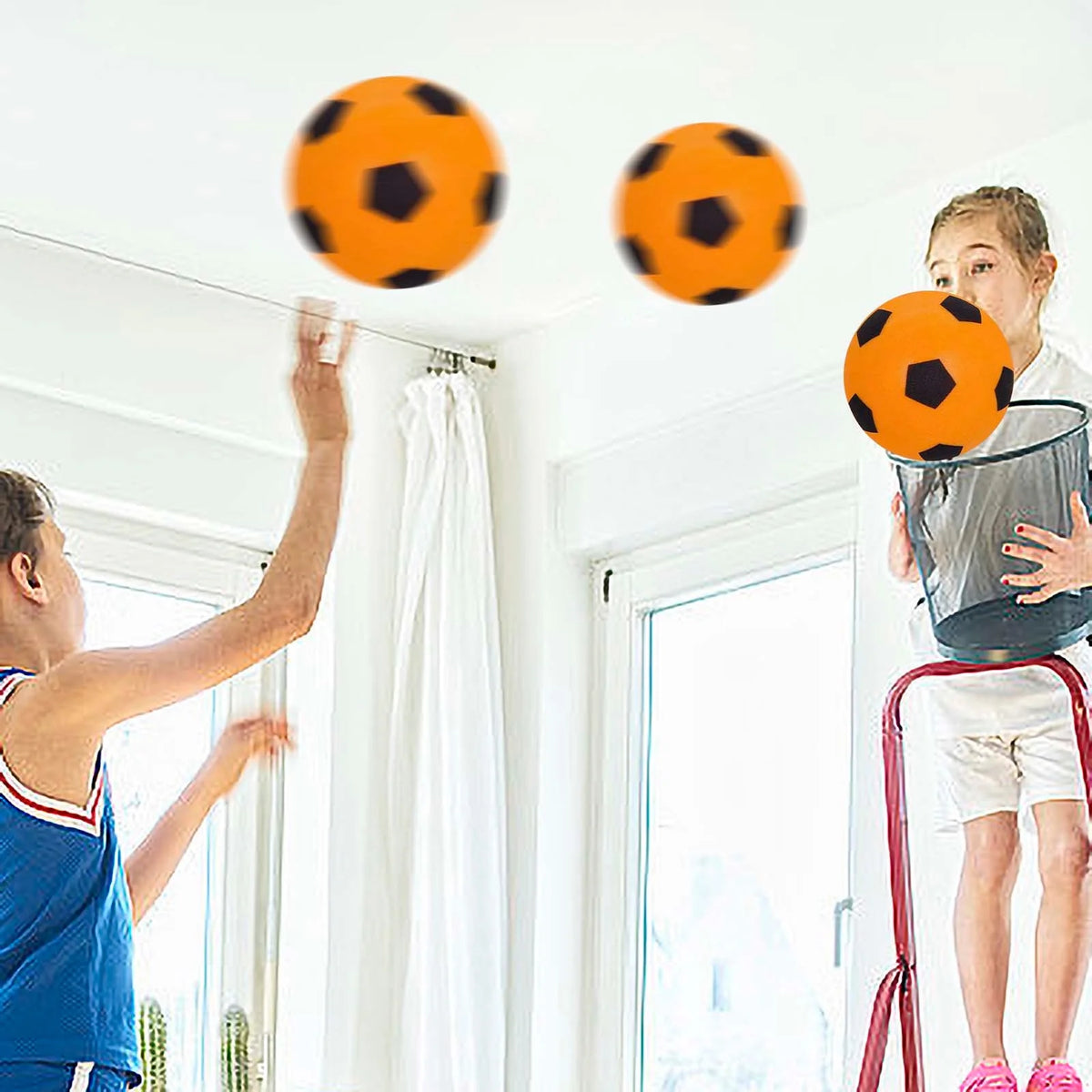 Mute Ball Indoor Children's Silent Football Racket Ball Sports Ball Toys Baby Sponge Ball Frame L132