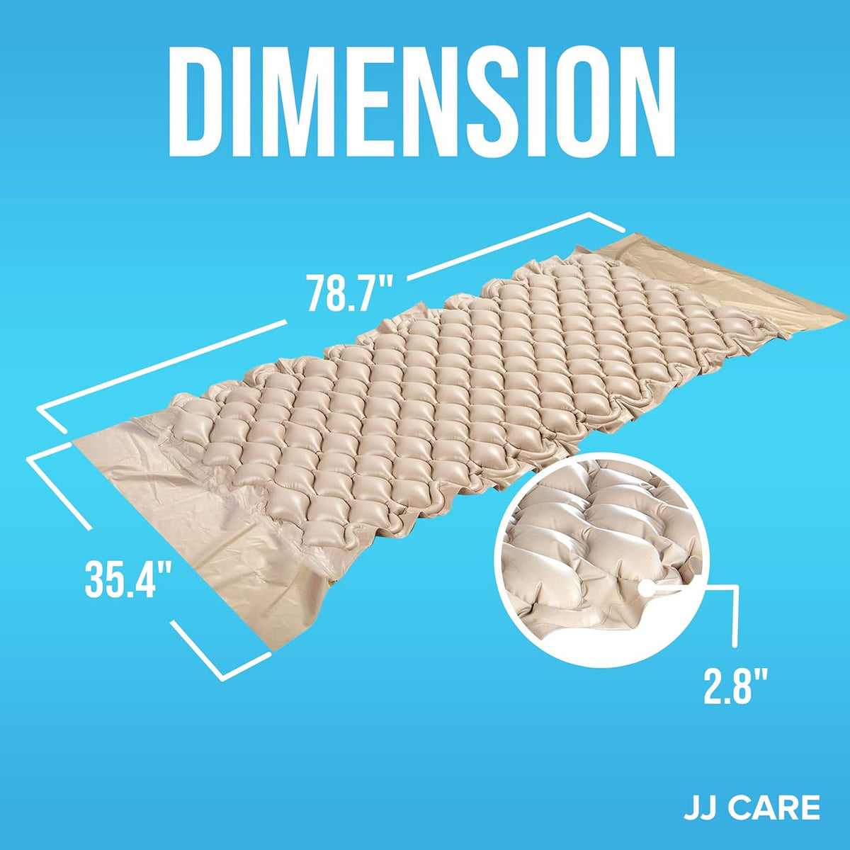 Alternating Pressure Mattress Pad with Pump, 79”x35”, Pack of 2 L748