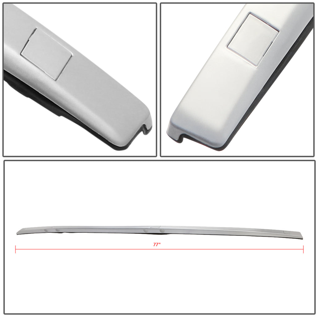 Silver ABS Factory Style Bolt-On Roof Top Rail Side Rack K3865