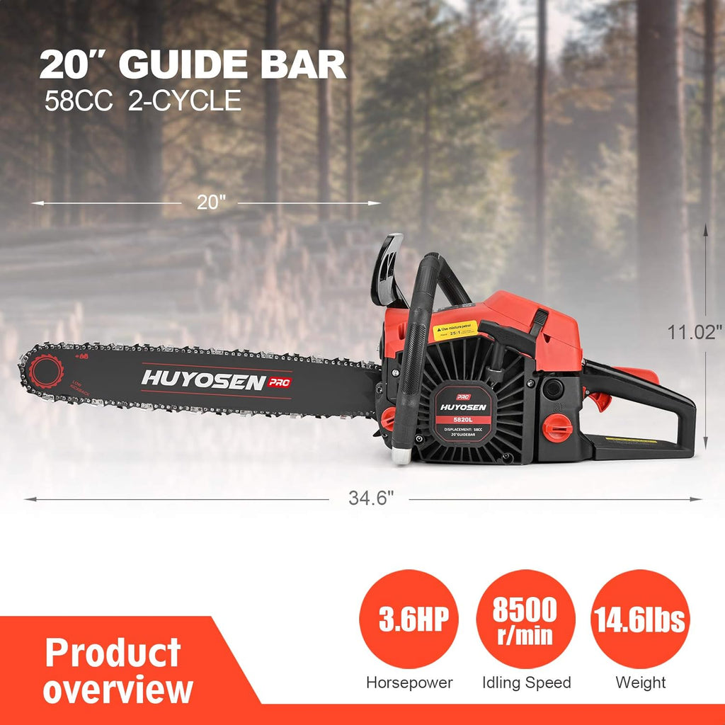 58CC 2-Cycle 20-Inch Gas Chainsaw D94131