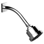 Polished Nickel Shower Head with Arm and Square Flange I757