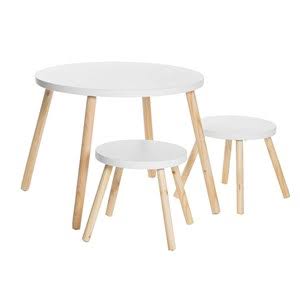 Table and Chair Set White F873083