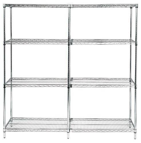 4 Shelf Chrome Wire Shelving Add-On Kit O543