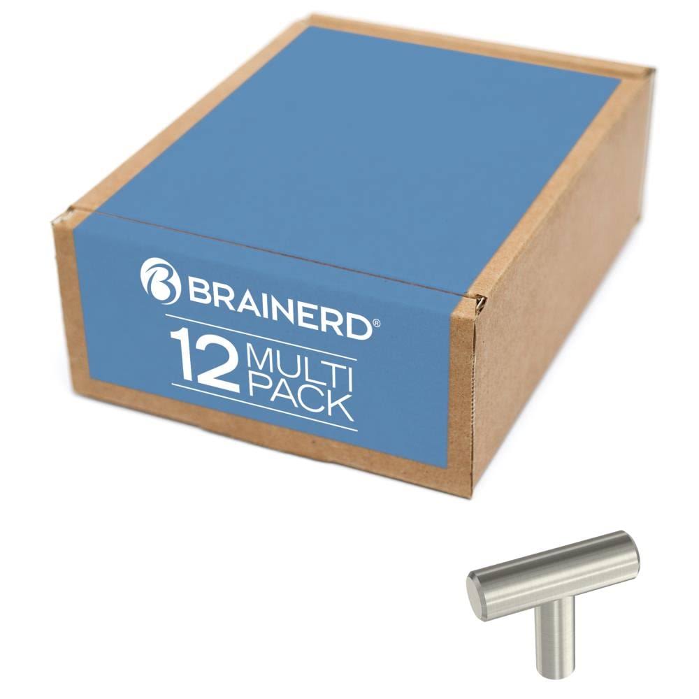 Stainless Steel Cylindrical Cabinet Knob 12-Pack M847716