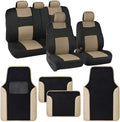Blue PolyPro Car Seat Covers Full Set with 4-Piece Car Floor Mats E1053