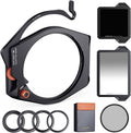 Square Filter Holder System Kit with 95mm Circular Polarizer, Square GND8 Filter, ND1000, and 4 Filter Adapter Rings J2866