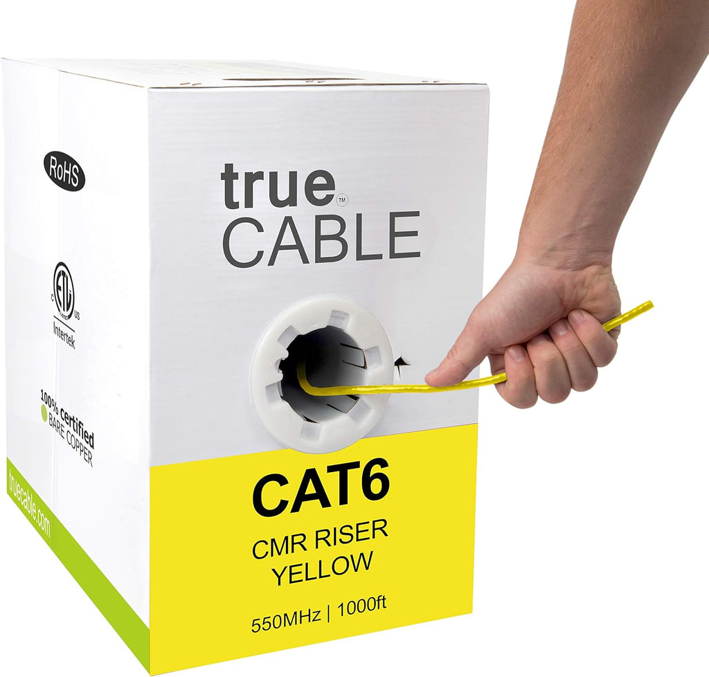 1000ft Purple 23AWG 4 Pair Solid Bare Copper Bulk Ethernet Cable R2195