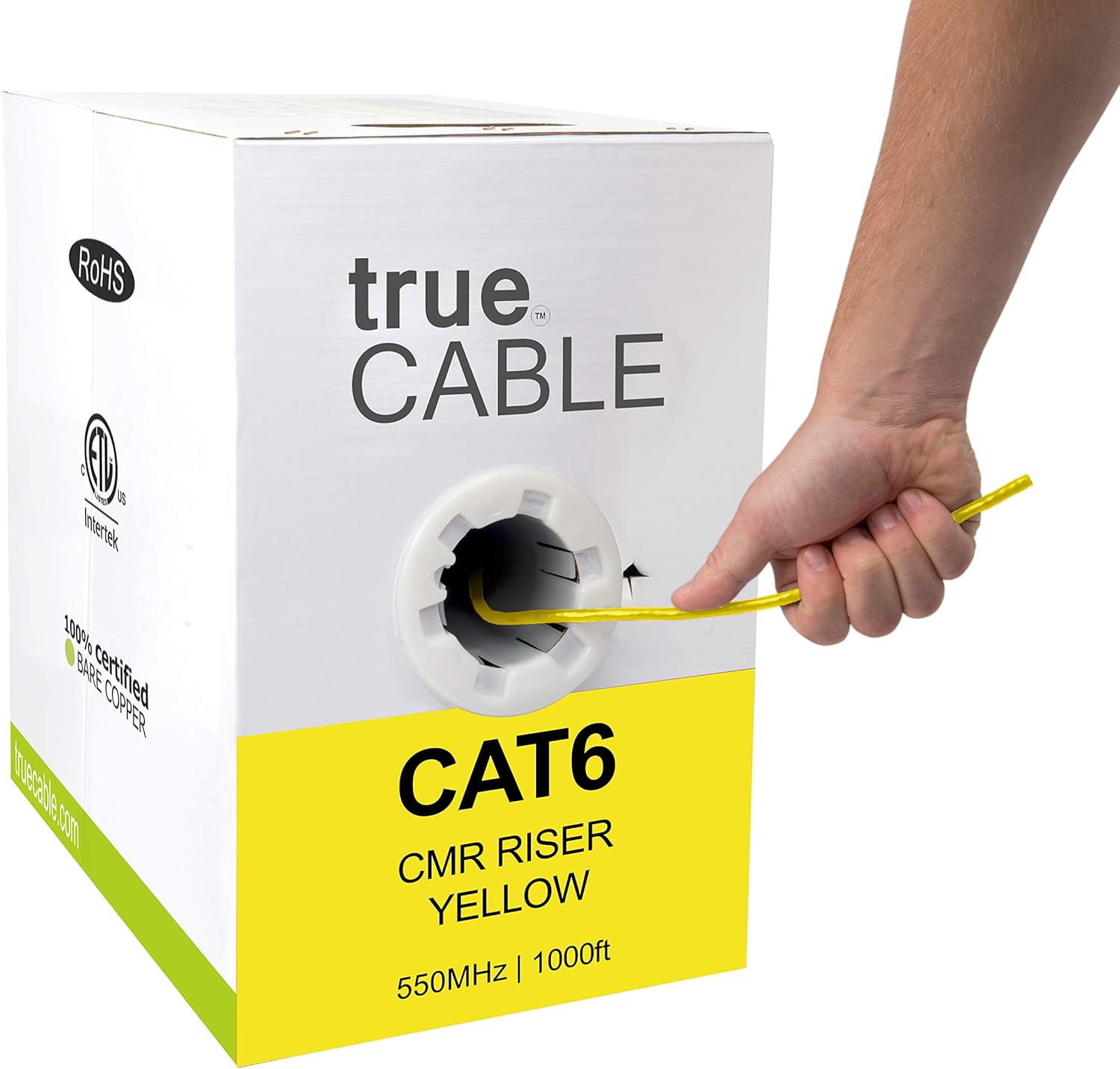 1000ft Purple 23AWG 4 Pair Solid Bare Copper Bulk Ethernet Cable R2195