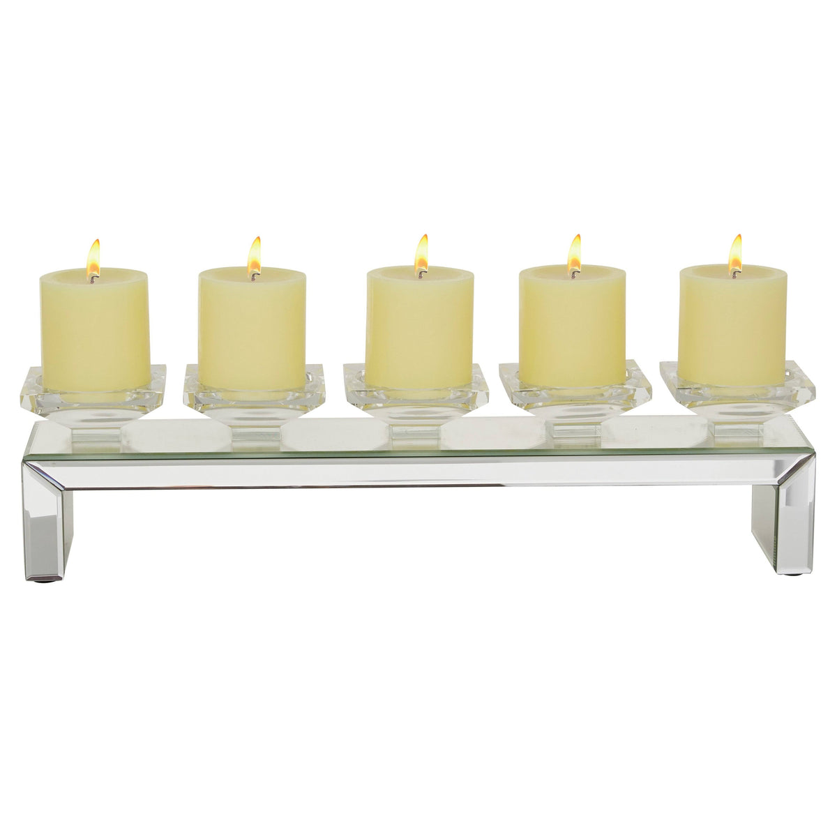 Clear Wood Candle Holder K280221