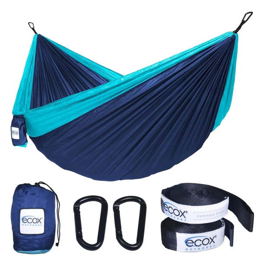 Camping Hammock Single with 2 Tree Straps, Portable Lightweight Nylon Parachute B247