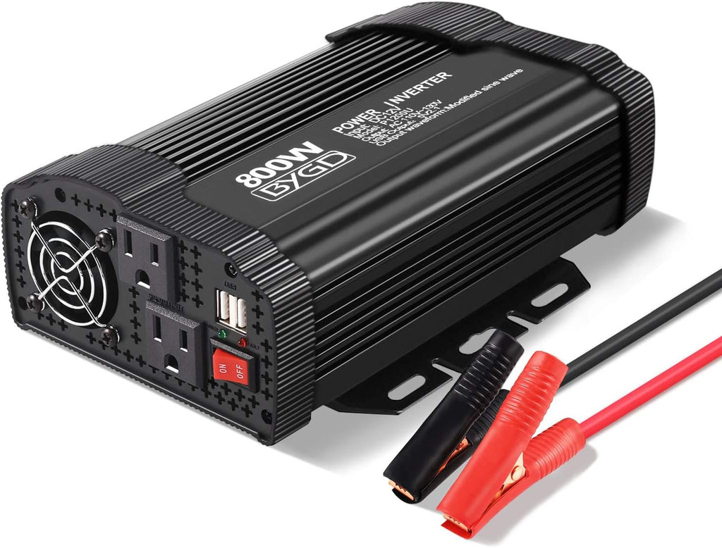 1200W Power Inverter with Dual AC Outlets Dual 2.1A USB Ports P883867