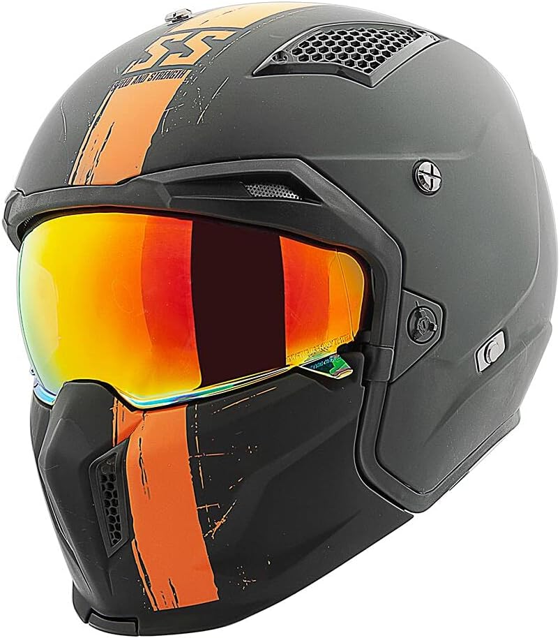Black/Orange Helmet Z581