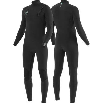 Black 4-3 Full Chest Zip V4132