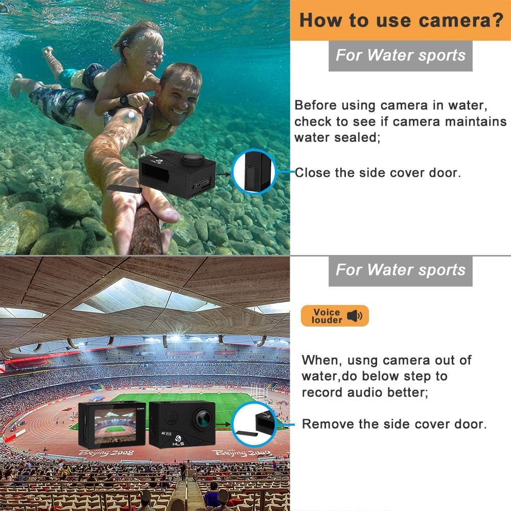 4K Waterproof Action Camera with Wide Angle Lens U52097