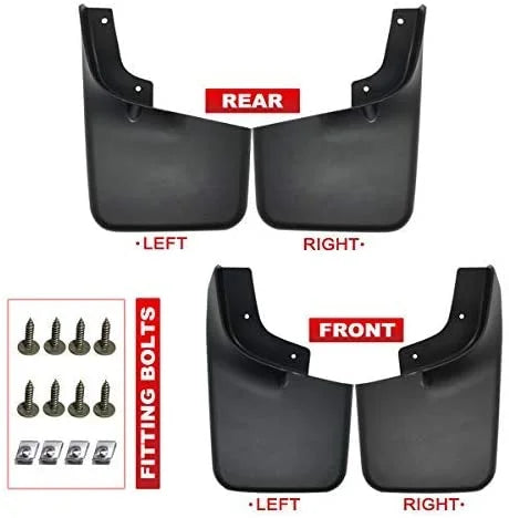 Splash Guards Mud Flaps 4-PC Set for Ford F-150 2004-2014 with Factory Fender Flares U1877