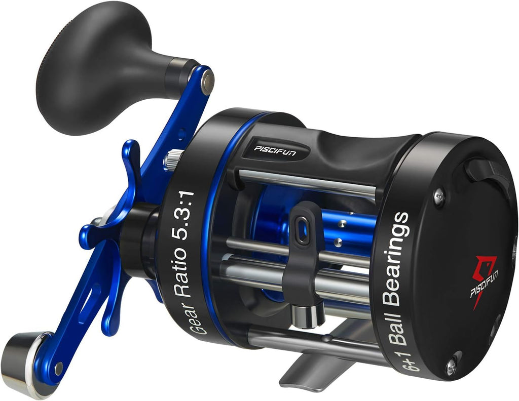 Round Baitcasting Reel with Reinforced Metal Body C129319