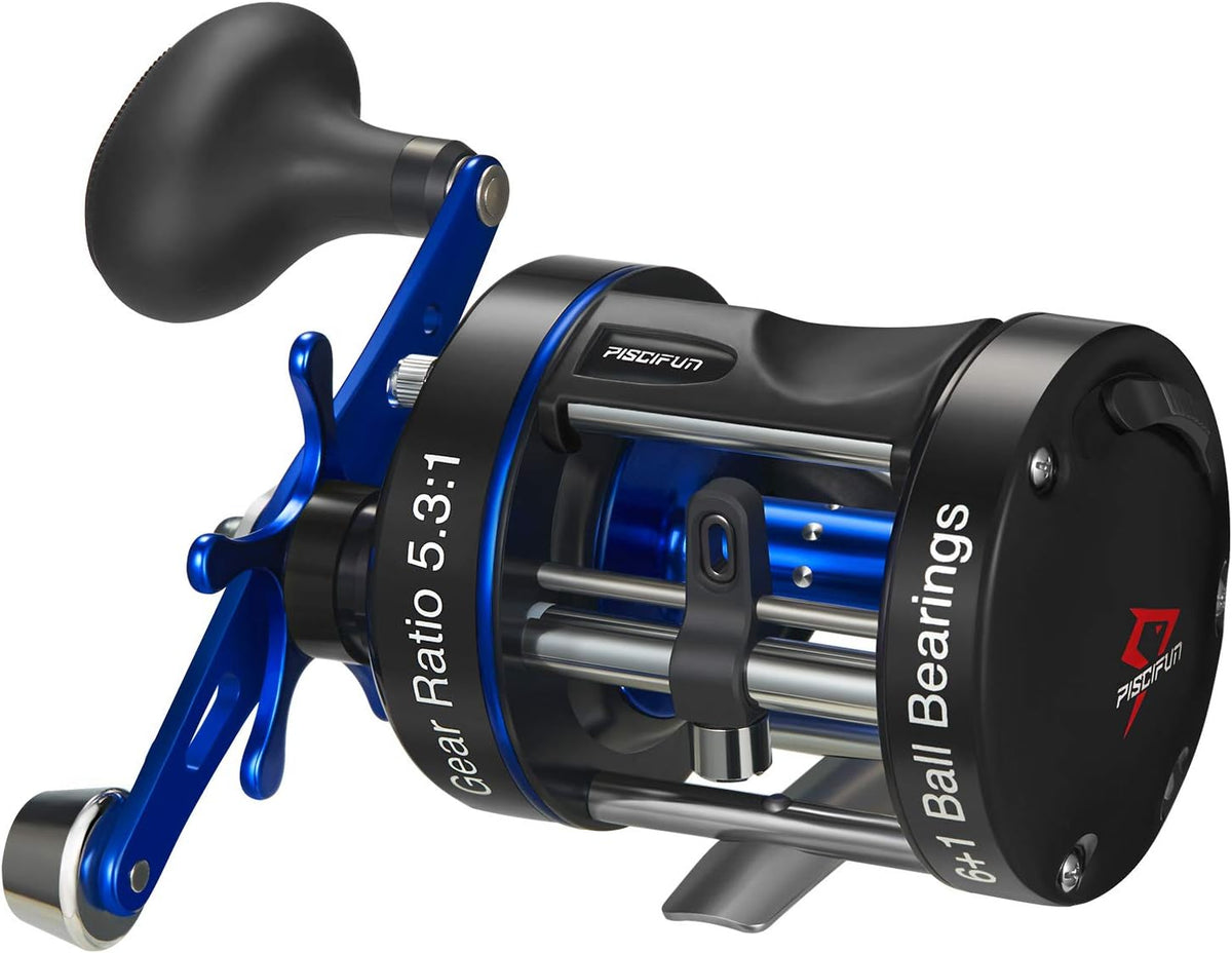 Round Baitcasting Reel with Reinforced Metal Body C129319