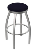 Stainless Swivel Stool with Dark Blue Seat L143264