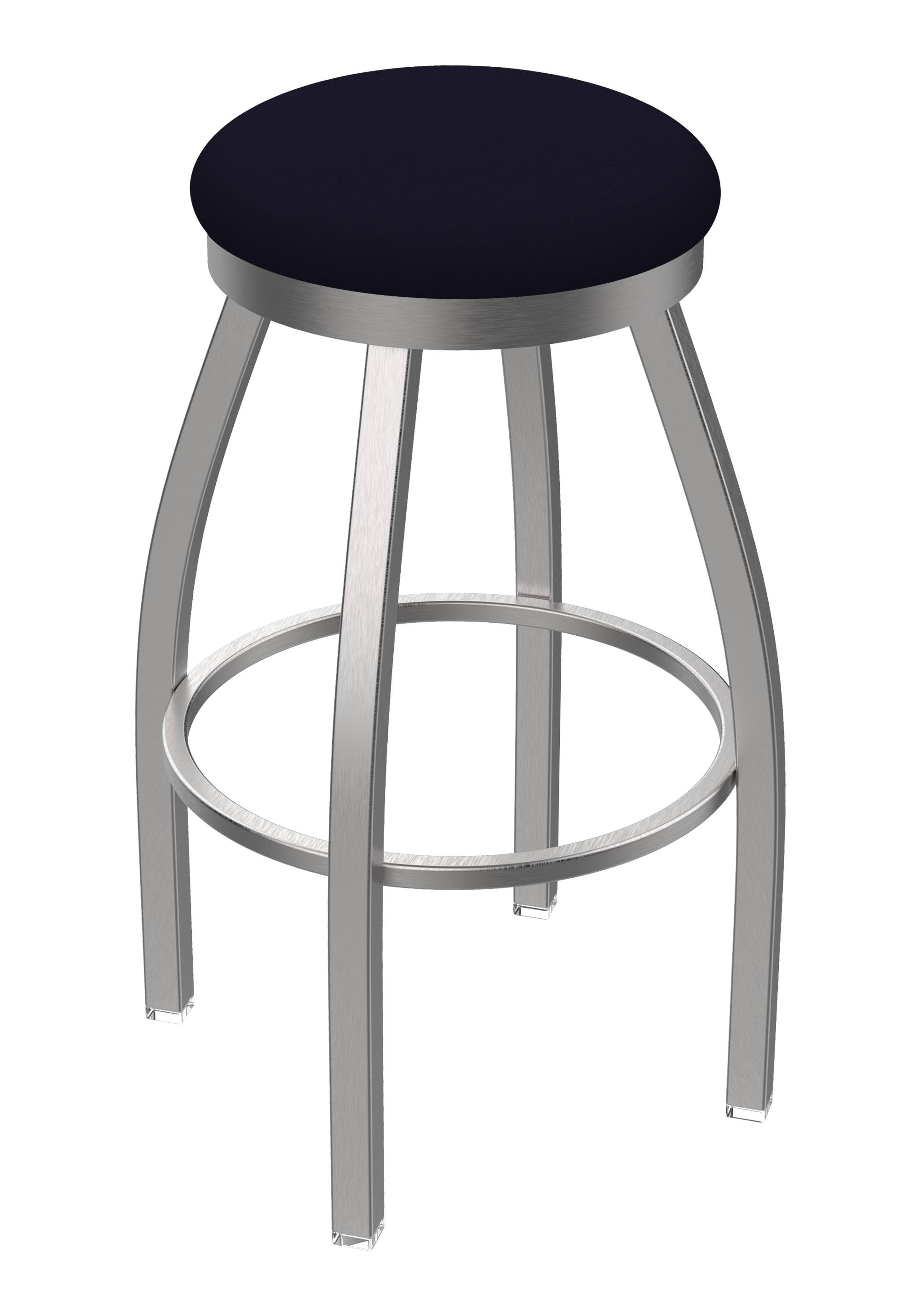 Stainless Swivel Stool with Dark Blue Seat L143264