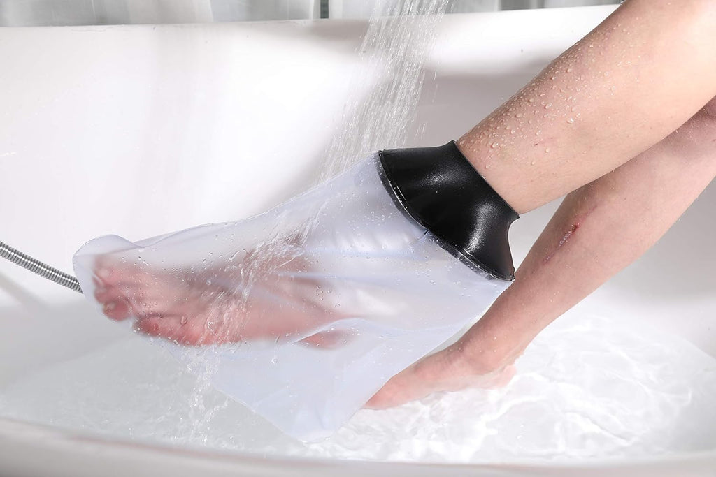 Waterproof Foot Cast Cover for Shower (Black) Y43924