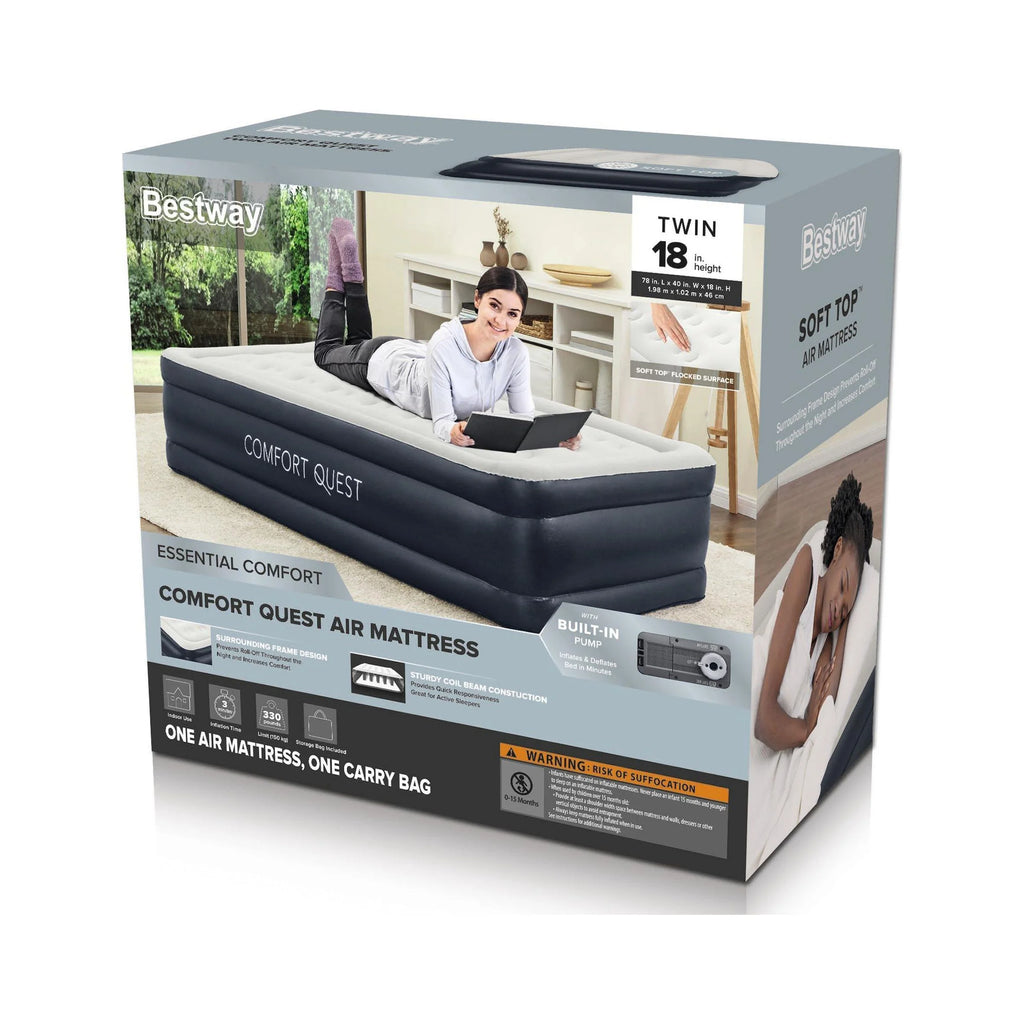 18" Twin Air Mattress with Built-in Pump V48175