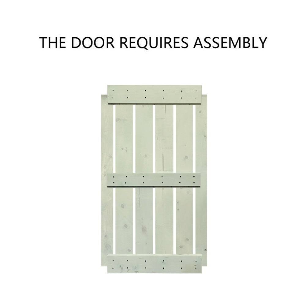 Sage Green Double Barn Door with Hardware Kit V8560