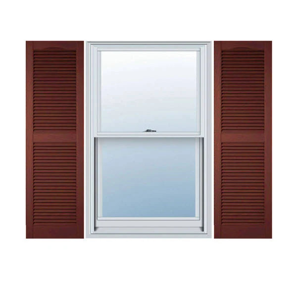 14 1/2 inch x 69 inch Vinyl Open Louver Shutters Per Pair W242695