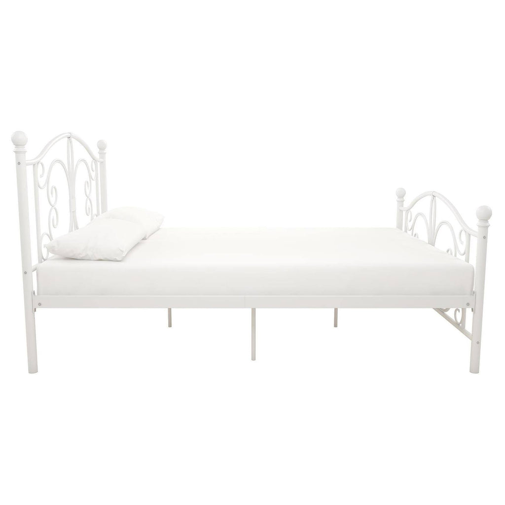 White Full Metal Bed V4685