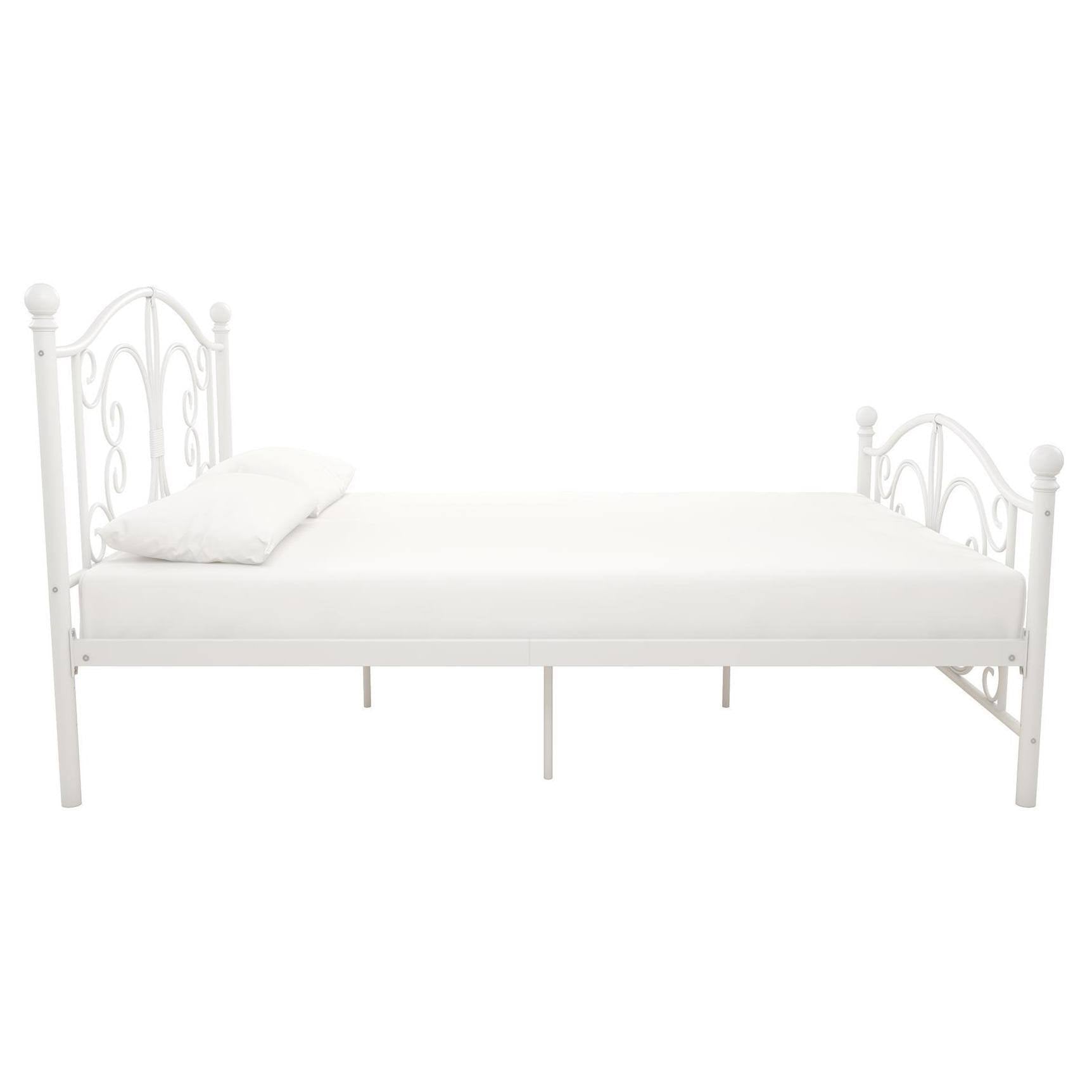 White Full Metal Bed V4685