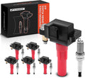 Set of 6 Ignition Coil Pack and Iridium Spark Plugs V5796