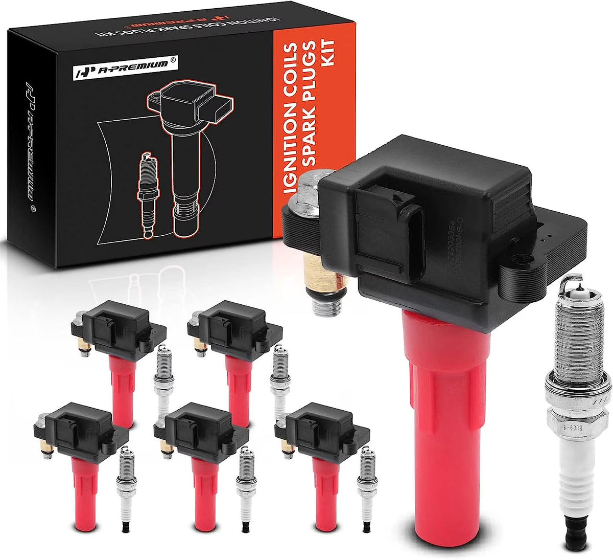 Set of 6 Ignition Coil Pack and Iridium Spark Plugs V5796