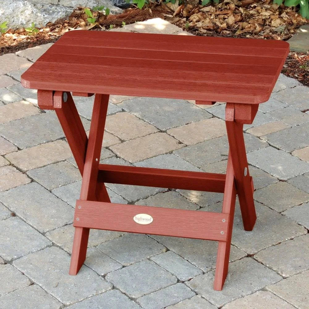 Rustic Red Folding Side Table G254723
