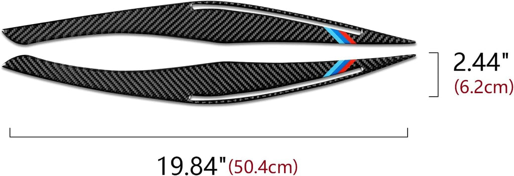 Carbon Fiber Headlights Eyebrows Sticker Decals Trim Cover for BMW E90 T1959
