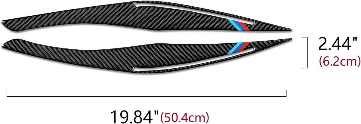 Carbon Fiber Headlights Eyebrows Sticker Decals Trim Cover for BMW E90 T1959