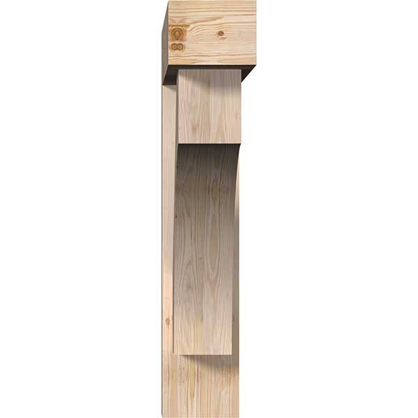 Douglas Fir Smooth Bracket with Offset Brace S391