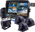 9 inch Monitor Built-in DVR Backup Camera System with Quad Split Screen V6470