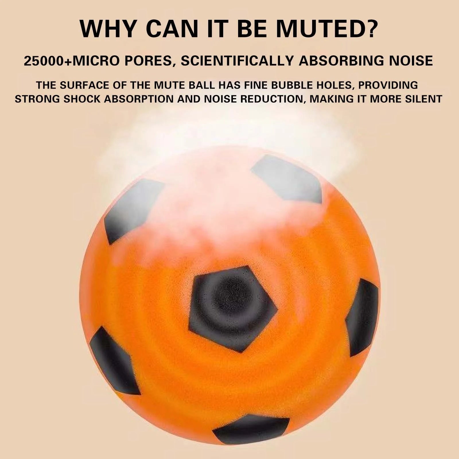 Mute Ball Indoor Children's Silent Football Racket Ball Sports Ball Toys Baby Sponge Ball Frame L132