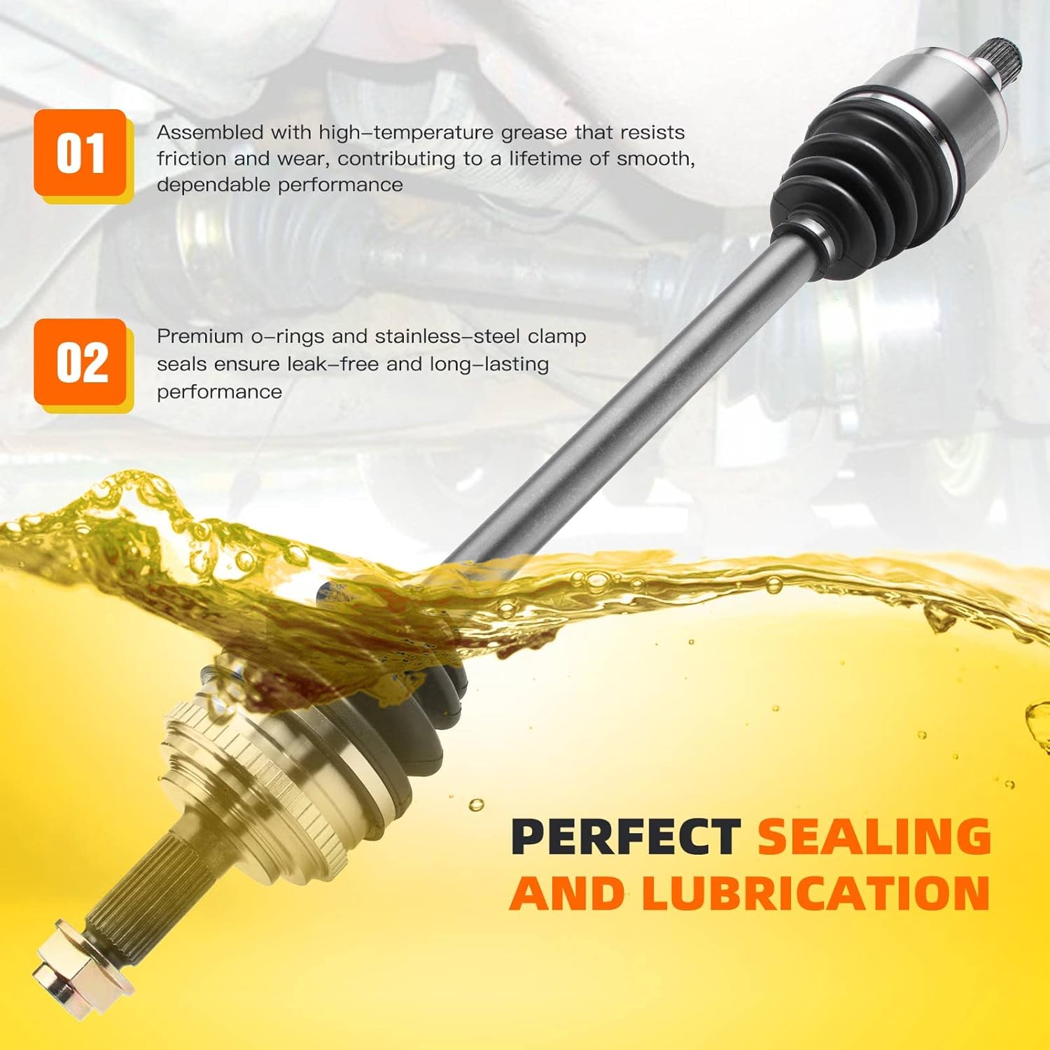 CV Axle Drive Shaft Assembly Front Left Driver Side Pack of 2 Z68106