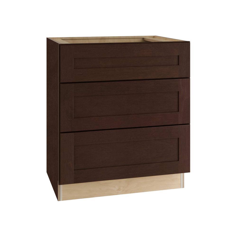 Plywood Shaker 3 Drawer Base Kitchen Cabinet Soft Close Drawers Y925