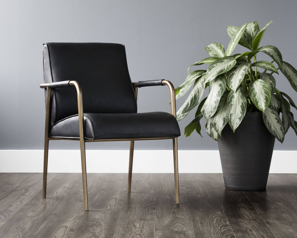 Vintage Black Armchair T669